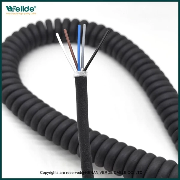 High Quality Coiled Spiral Cable 5 Core price