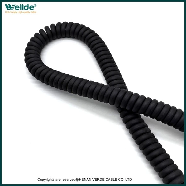 High Quality Coiled Spiral Cable 5 Core manufacturers